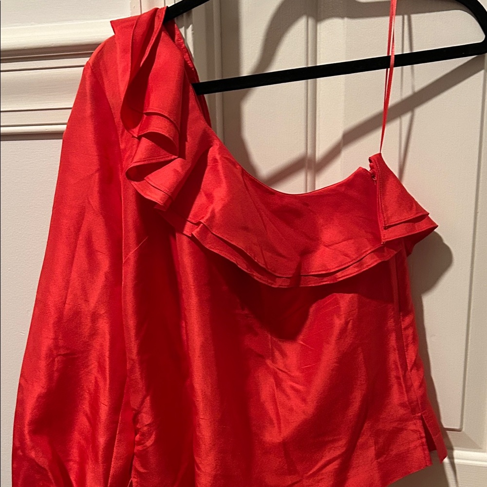 J. Crew hot pink One-Shoulder Camisole